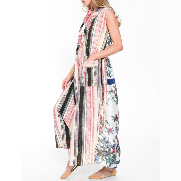 Aratta Hold Your Breath Maxi Dress NWT • Reg $230 • Acid Wash • Floral • Striped - Picture 3 of 8